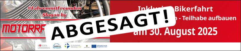 Die Inklusive Bikerfahrt am 30. August 2025 ist abgesagt!