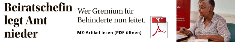 Beiratschefin legt Amt nieder - MZ-Artikel lesen