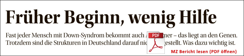 MZ-Bericht zum Down-Syndrom